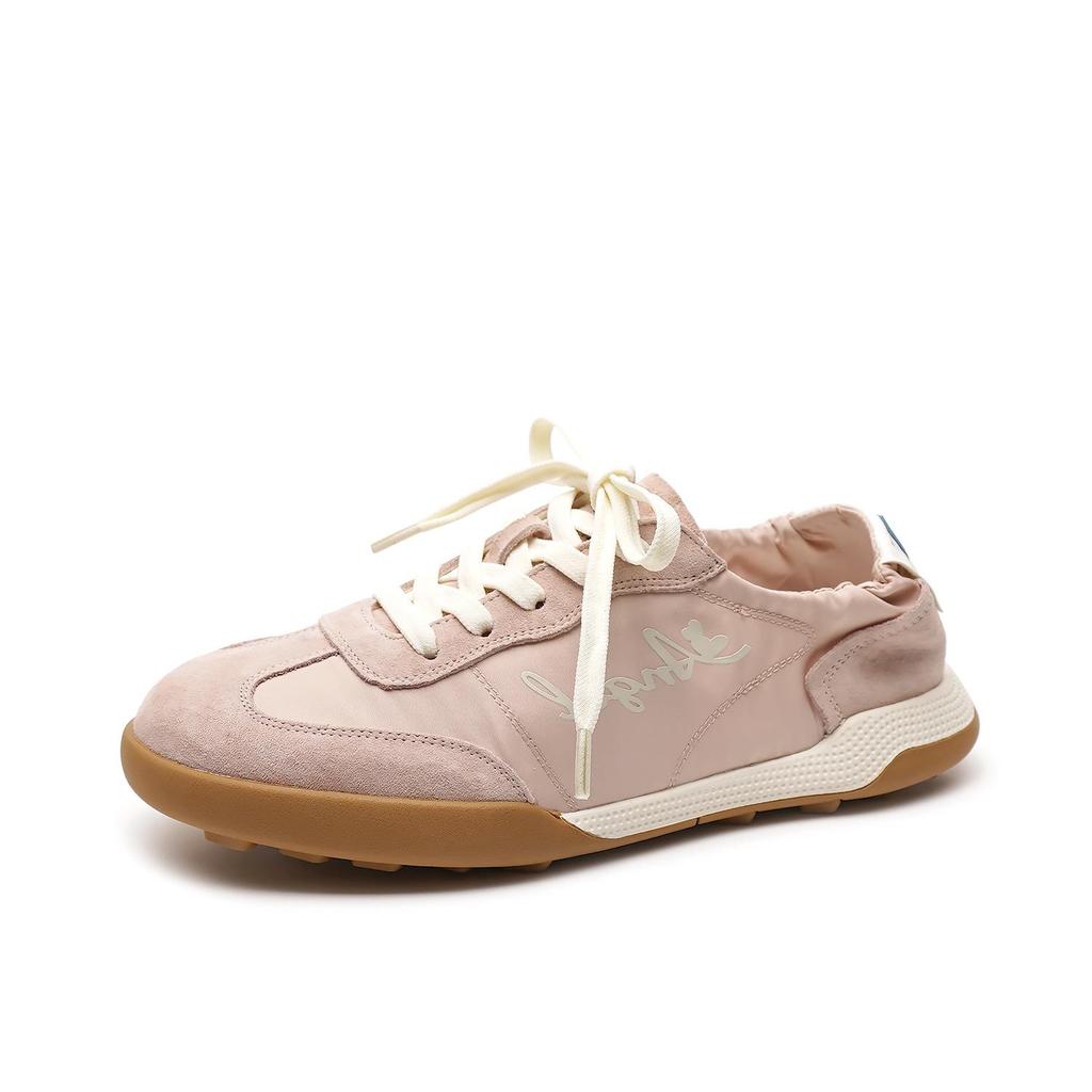Genuine Leather Women's Argan Ballet Shoes 2026: Retro Lace-up Lightweight Breathable White Trainers