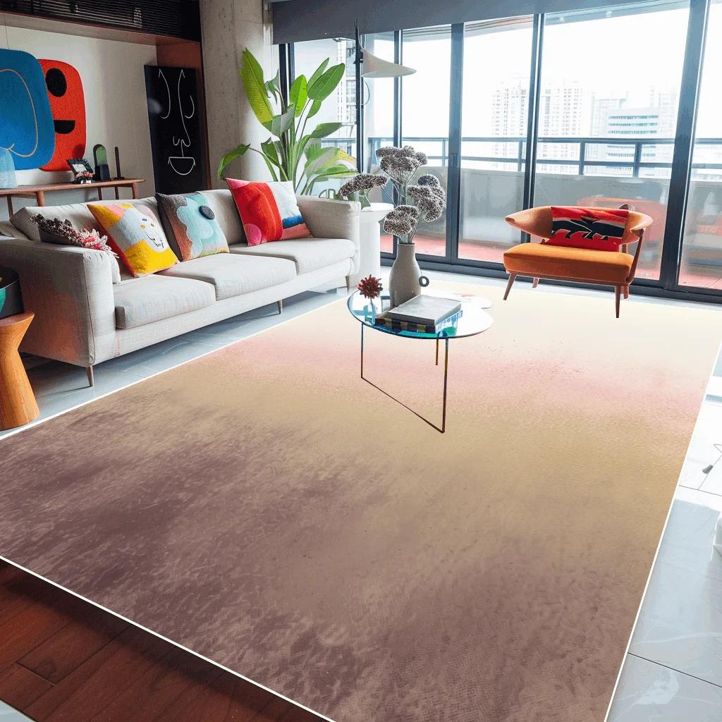 Modern Minimalist Gradient Color Carpet Living Room Large Area Carpets Bedroom Decoration Rug Hotel Commercial Rugs Non-slip Mat