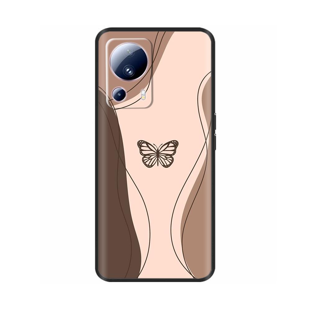 For Xiaomi 13 Lite Case For Xiaomi Mi 13 Lite 5G Flower Soft Liquid Silicone Cover For Xiaomi13lite Protection Back Cover Fundas