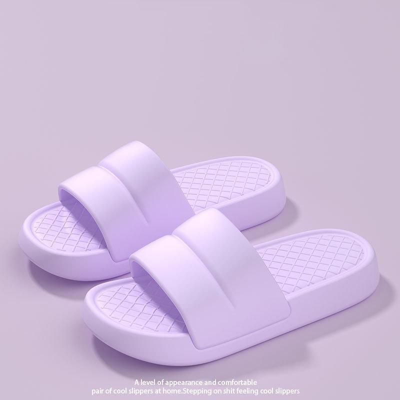 

Однотонные тапочки из ЭВА с толстой мягкой подошвой, удобные для улицы и дома, противоскользящие, обычный стиль 36-37 фиолетовый
