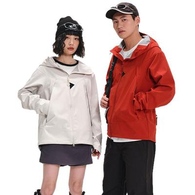 Women  Men's Softshell Jacket with Hood Waterproof Windbreaker Lightweight Rain Shell Jacket for Outdoor Hiking Travel