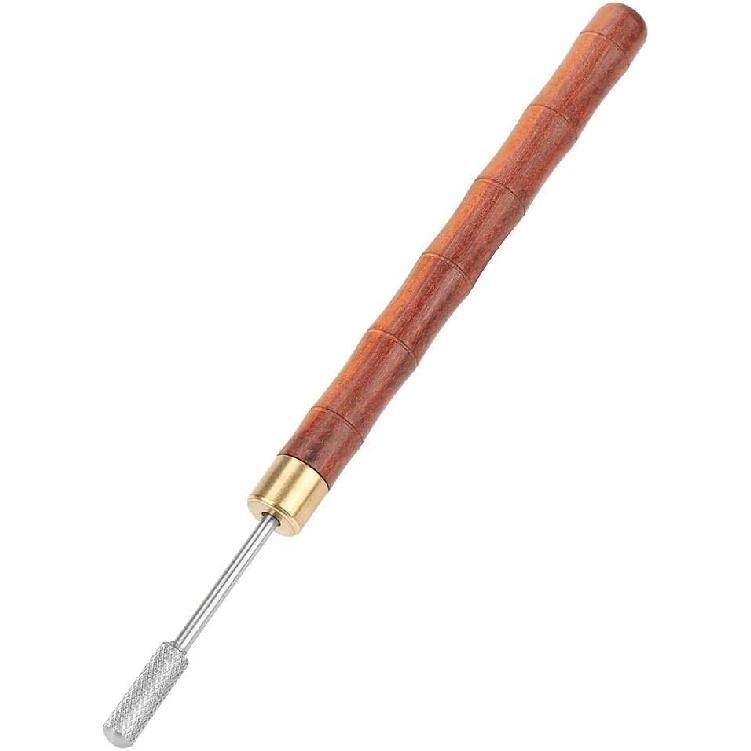 Hilitand Leather Dye Pen, DIY Leather Top Paint Roller 160mm / 6.3inch Craft Oil Pen Applicator Leather Craft Tool (Brown)