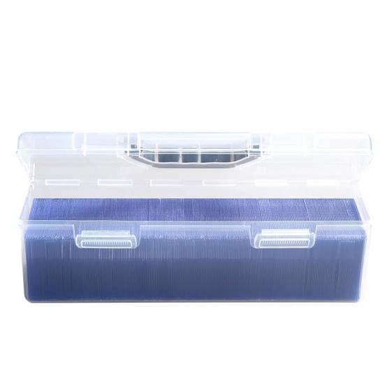 Průhledný úložný box na kaligrafické nástroje s protiskluzovou rukojetí, velká kapacita, prachotěsný, design se zámkem, zesílená přezka, kontejner na karty, hraní