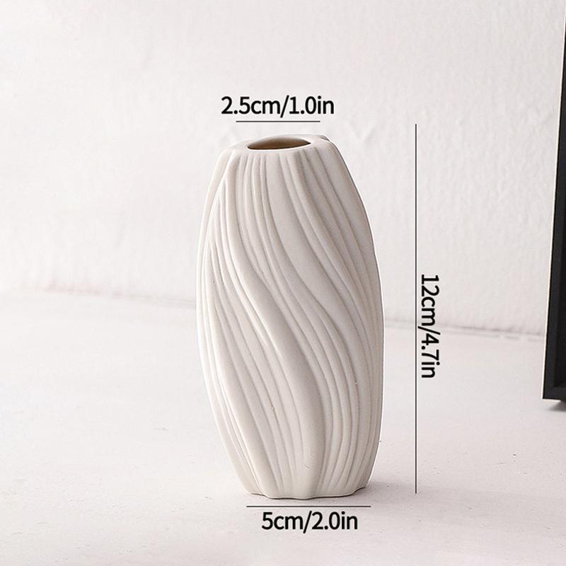 White Ceramic Vases Nordic Decorative Vasen Ornaments Home Living Room Decor Flower Arrangements Sketching Props Desktop Decor