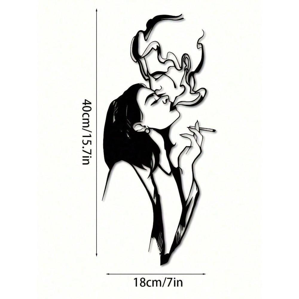 Bohemian Metal Wall Art Minimalist Couple Kiss Silhouette Gothic Love Decor Home Gift TY7266