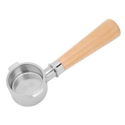 Kaffee Siebträger Edelstahl 51mm Korb Boden Siebträger Holz Griff Siebträger für