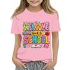 Children's Casual and Fashionable Round-Neck Printed Short-Sleeve Top for Back-to-School