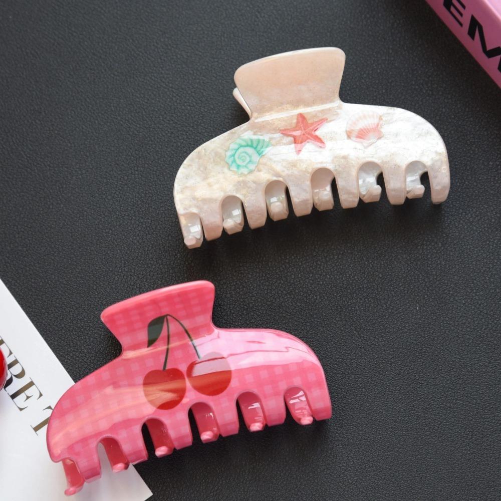 Ocean Starfish Hair Claw Acetate Sea Star Grab Clip Fashion Acetic Acid Hair Clip  Travel