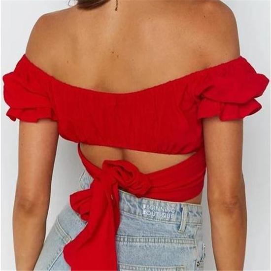 ZSIIBO Sexy Kleid mit eingewickelter Brust und nacktem Nabel, böhmisches weißes Plissee, Laternenärmel, kurzes Futter, OL, Damen, Büro, kurzes Futter