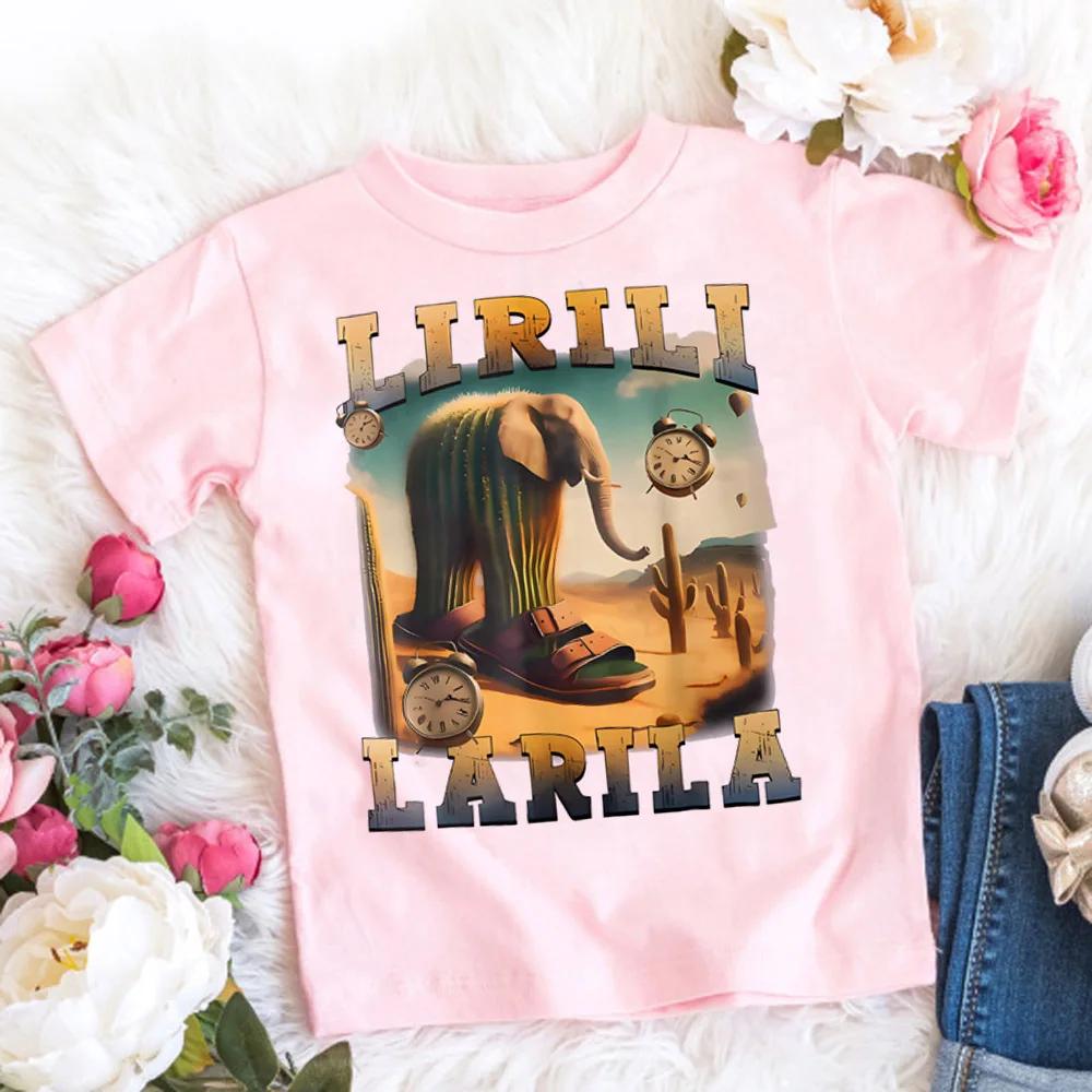 

Итальянский маразм Детский топ Тунг Тунг Тунг Сахур Летняя одежда Смешной мем Футболка с коротким рукавом Мальчик Девочка Милая футболка Подарок 4XL