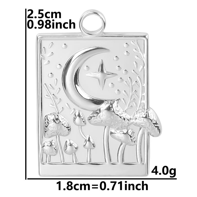 

5pcs Bedeltjes Never Fade Heart Sun Moon Star Charms For Jewelry Making Bulk Phase Of The Moon Pentagram Stainless Steel Pendant