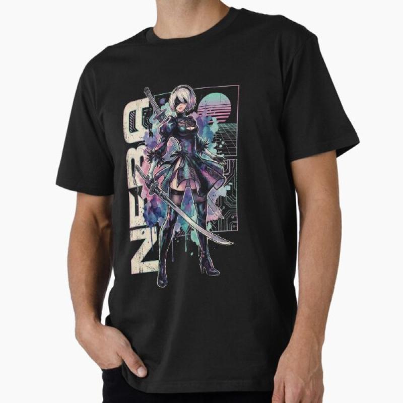 NIER AUTOMATA 2B Anime Unisex Tee Gamer Gift Video Game Shirt 0706 Streetwear Sexy Waifu Graphi