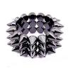 Three-row Punk Style Bracelets Metallic Texture Y2K Jewelry Rivet Cone Bracelets Exaggerated Elastic Goth Rock Bangle Hip-hop