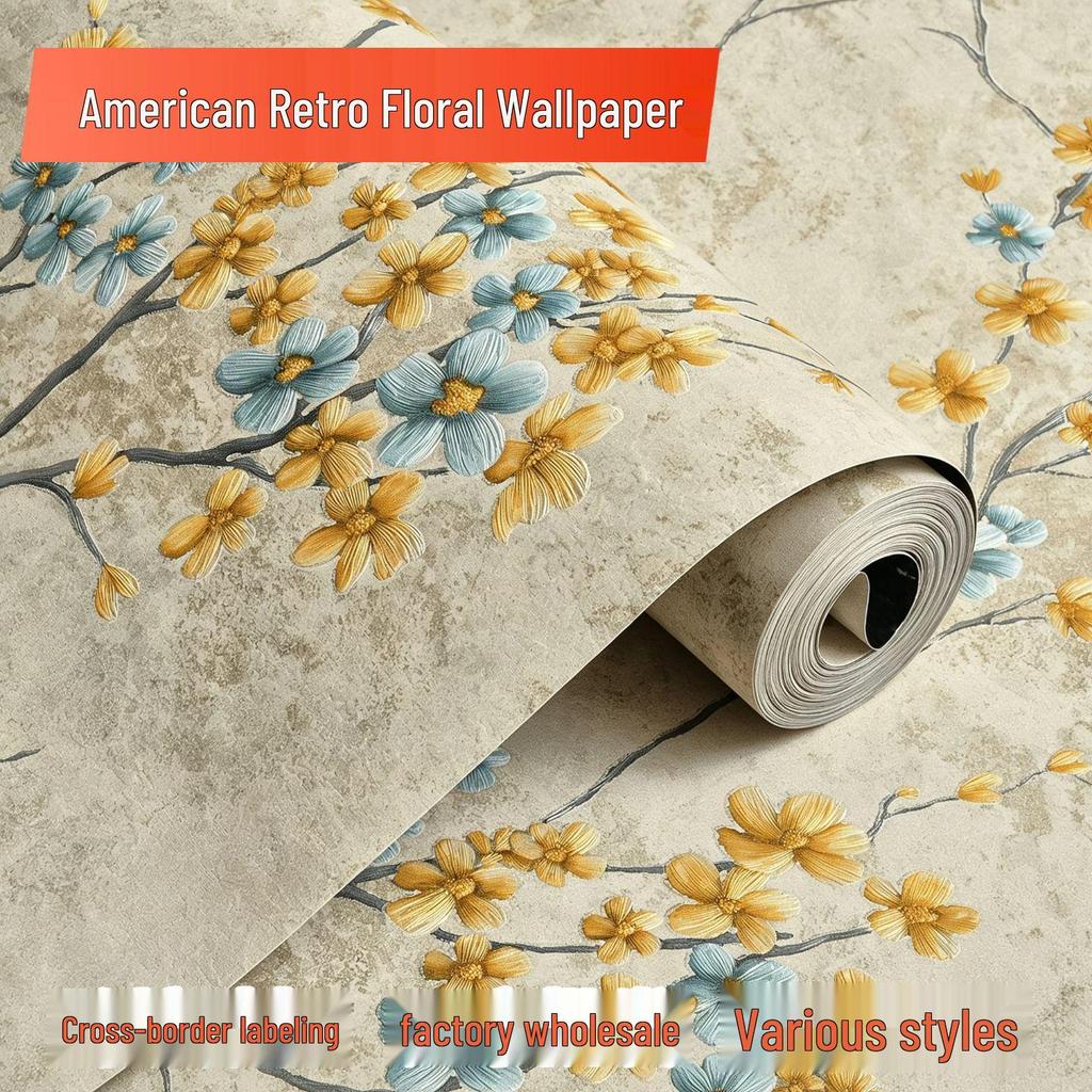 Thick Self-Adhesive Embossed Waterproof Wallpaper for Home Decoration