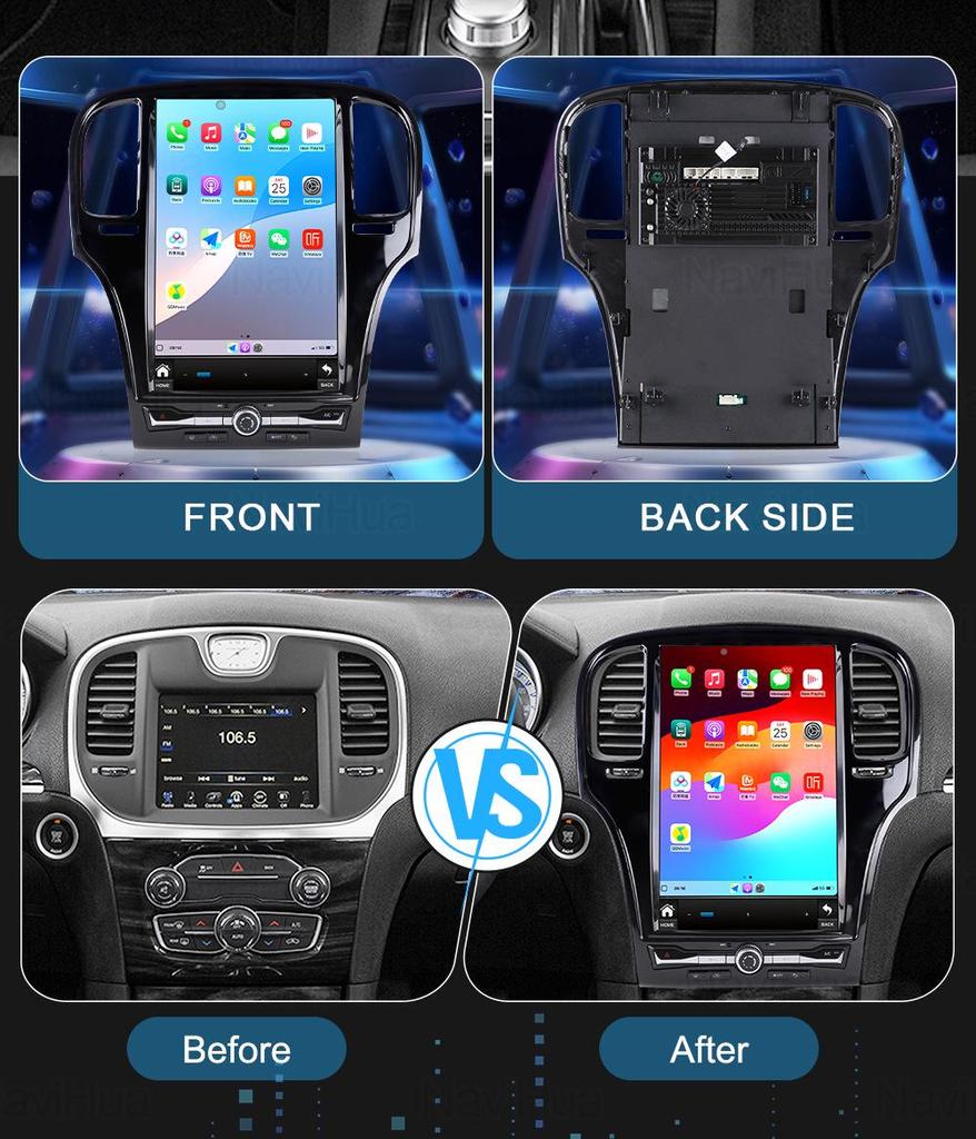 Chrysler 300C 14.5-Inch Giant Vertical Android Car Stereo with Navigation