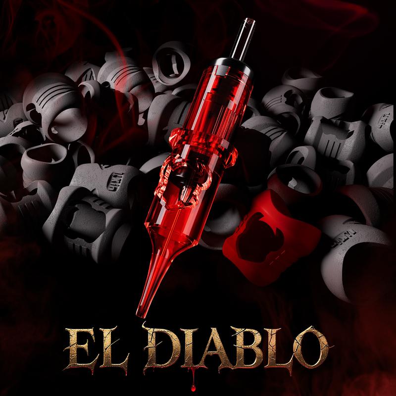 INKin El Diablo Silikon-Cartridges Tattoo-Nadeln Fingerauflage Glatte Schattierung Präzise Position für Cartridge Tattoo-Maschinenstift