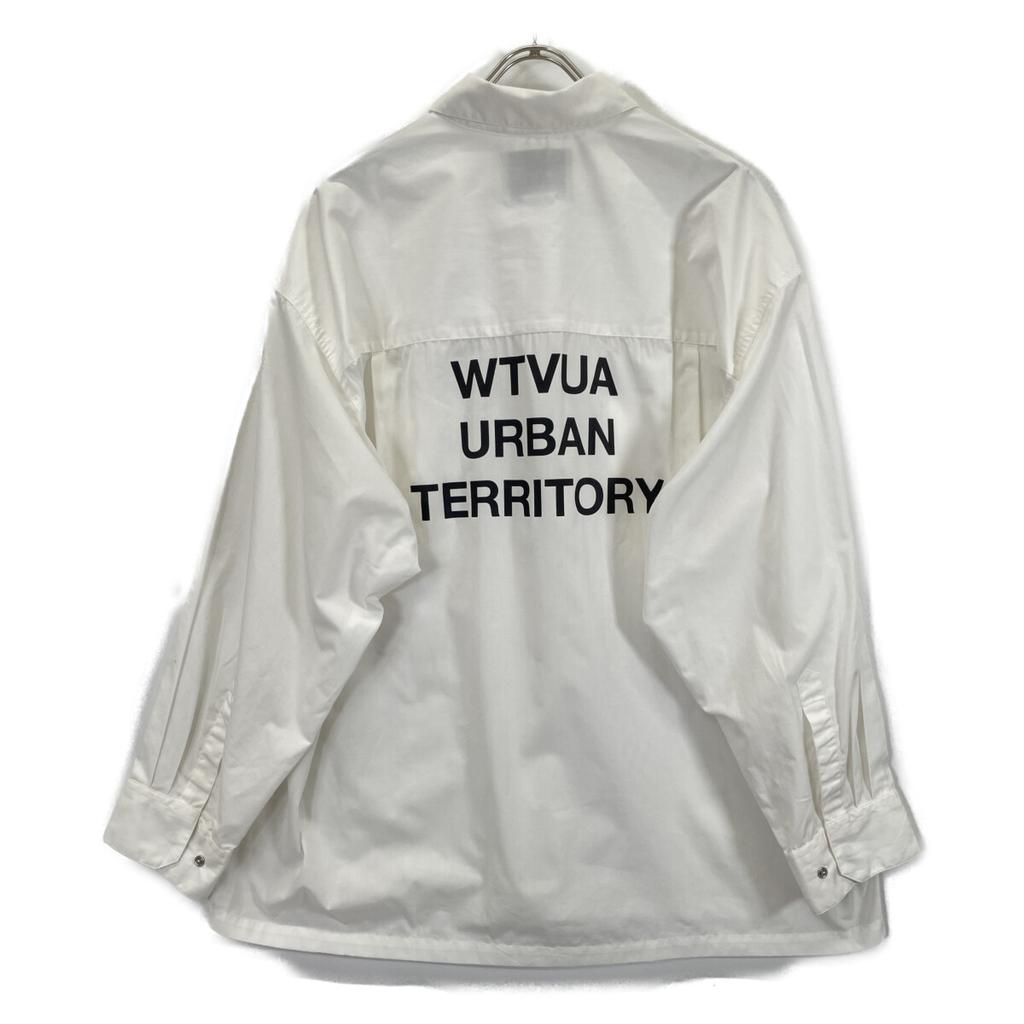 WTAPS 24AW White 242CWDT-SHM02 Repo LS CTPL Broadcloth Long Sleeve Shirt tops 04 whiteUsed