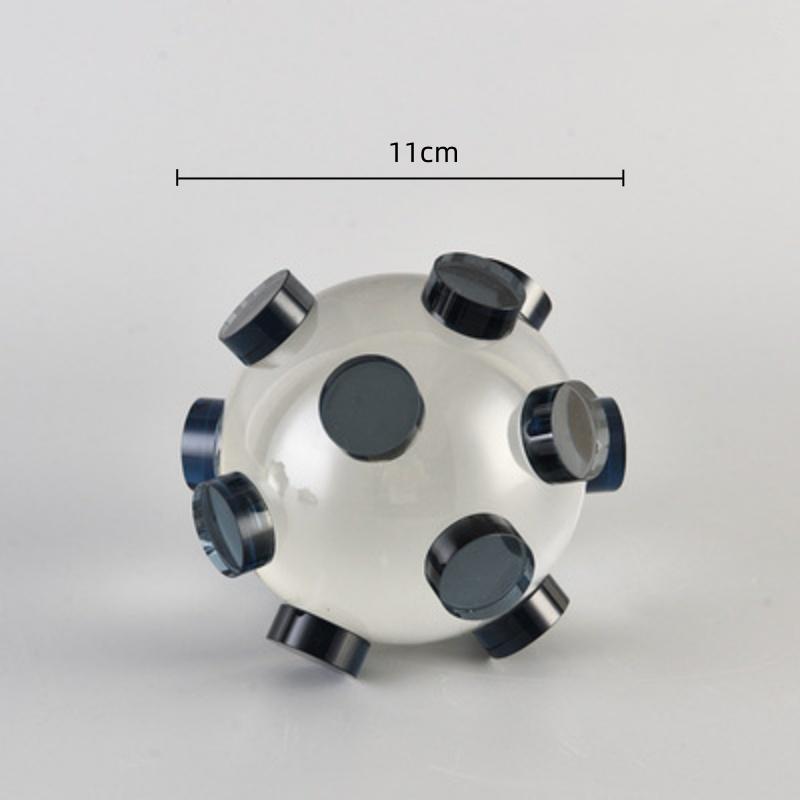 Glas Handwerk Geometrische Kristallkugel Transparent Abstrakt Runde Kugel Ornament Dekorative Figuren Heimdekoration Zubehör