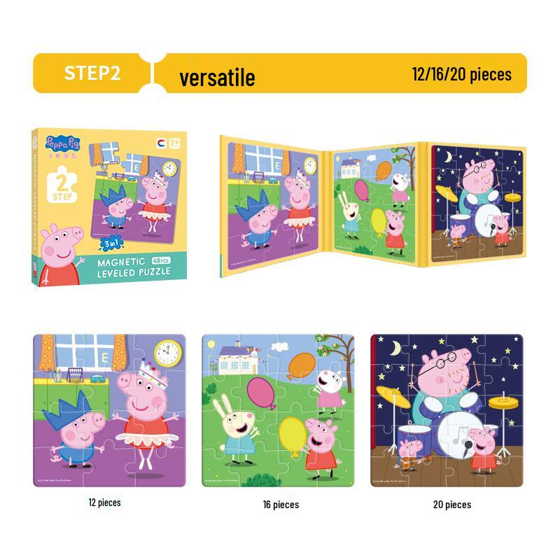 Peppa Pig Educational Magnetic Puzzle for Kids 3-6