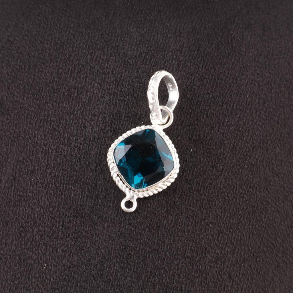 Throat Chakra Natural Apatite Ethnic Mother Gift Pendant Jewelry Sterling Silver PP-11-13
