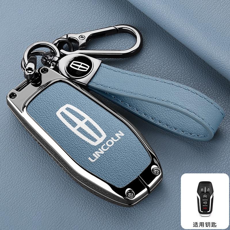 Zinc Alloy Car Key Housing Cover Bracket Protective Shell Key Housing For Lincoln MKC MKZ MKX MKT Corsair Nautilus Navigator zj5
