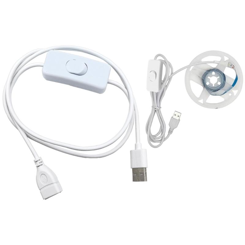 Large Power 2A USB Male to Female Connector Short Cable Manual Switches Operate Travel Friendly Designs for Electronics