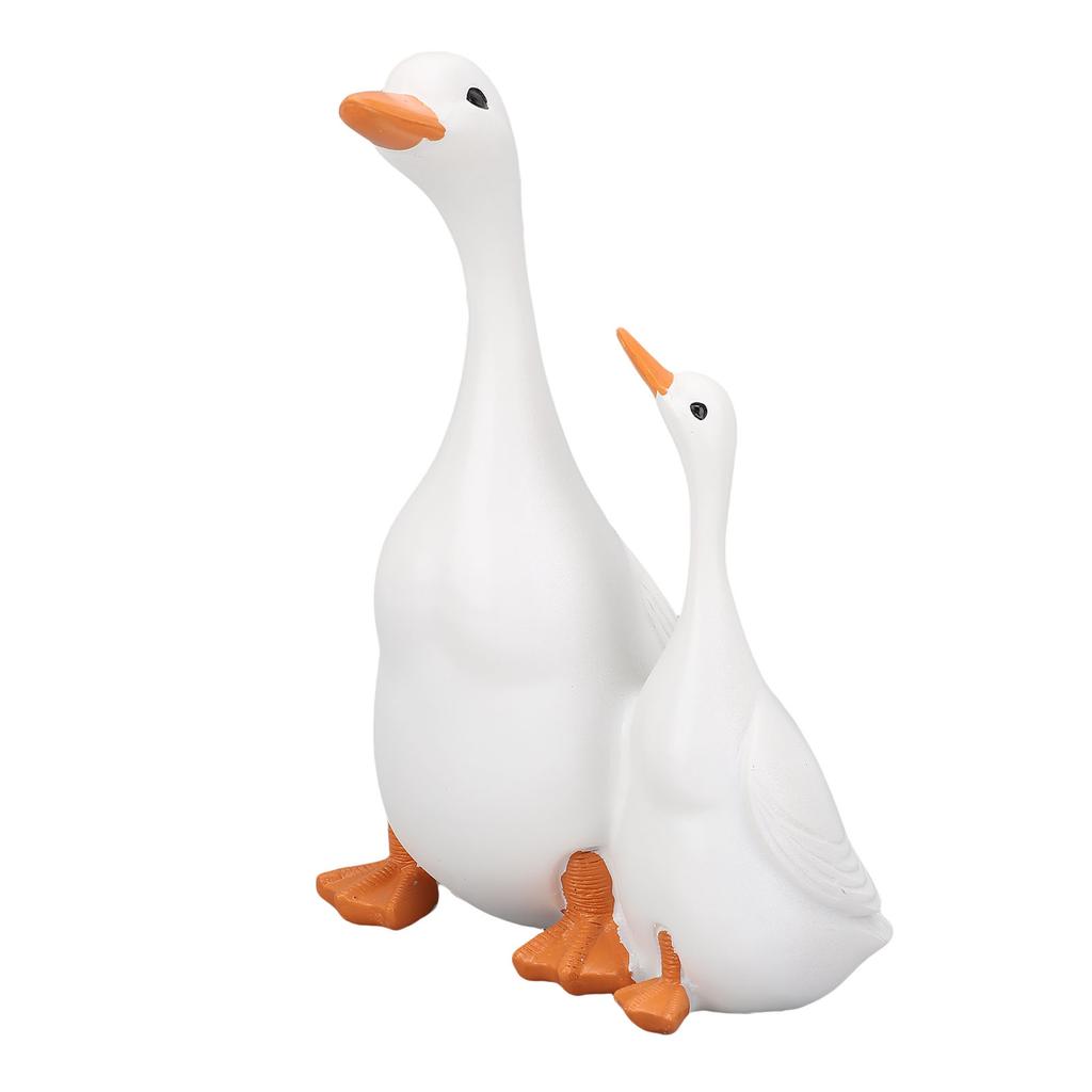 Lebensechte Mutterente und Entenküken Harzstatue für Terrassen- und Gartendekoration Entenskulptur Tierfigur für Hinterhof