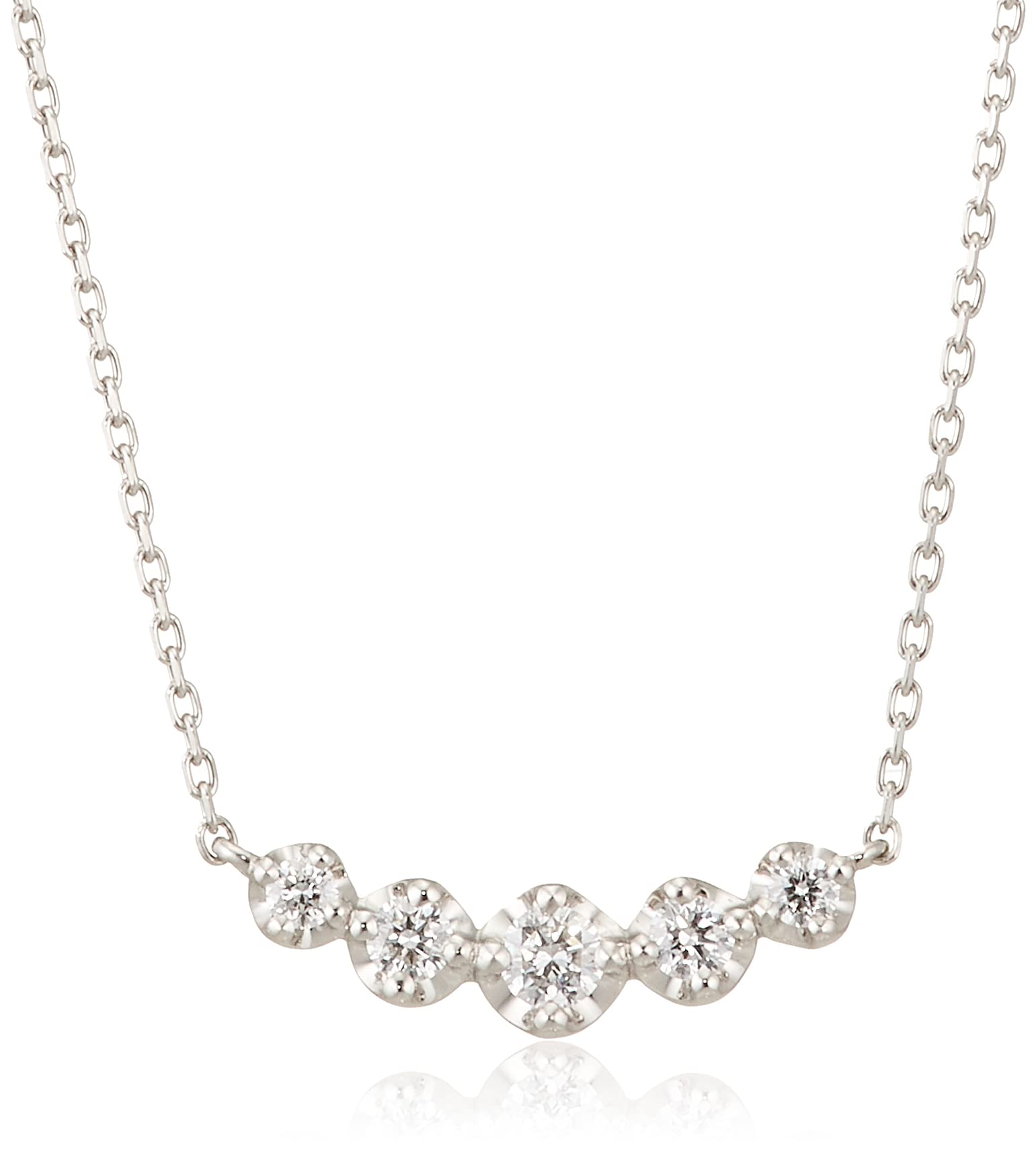 

Diamond Platinum Necklace 111933125003 [Yondo Sea] Women s