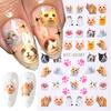 Lovely Cute Kitten Cat 3D Nail Sticker Kawaii Dog Animals Adhesive Stickers Cute Pretty Puppy Kitty Star Manicure Decals