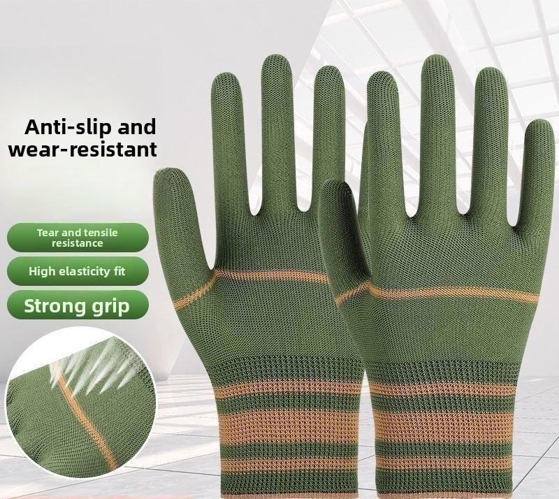 Durable Stretchy Breathable Nylon Work Gloves, Moisture Wicking Soft Comfortable Gloves for Men Women Labor