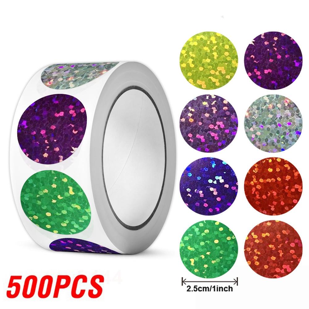 100-500pcs Glitter Star Stickers for Kids School Teacher Reward Sticker Party Decor Small Business Label Scrapbooking Stickers