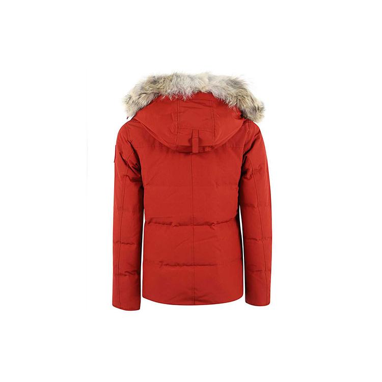 Canada Goose Wyndham Down Jackets Men's Red Maple Hooded Moderate Straight Fit 3808M-809