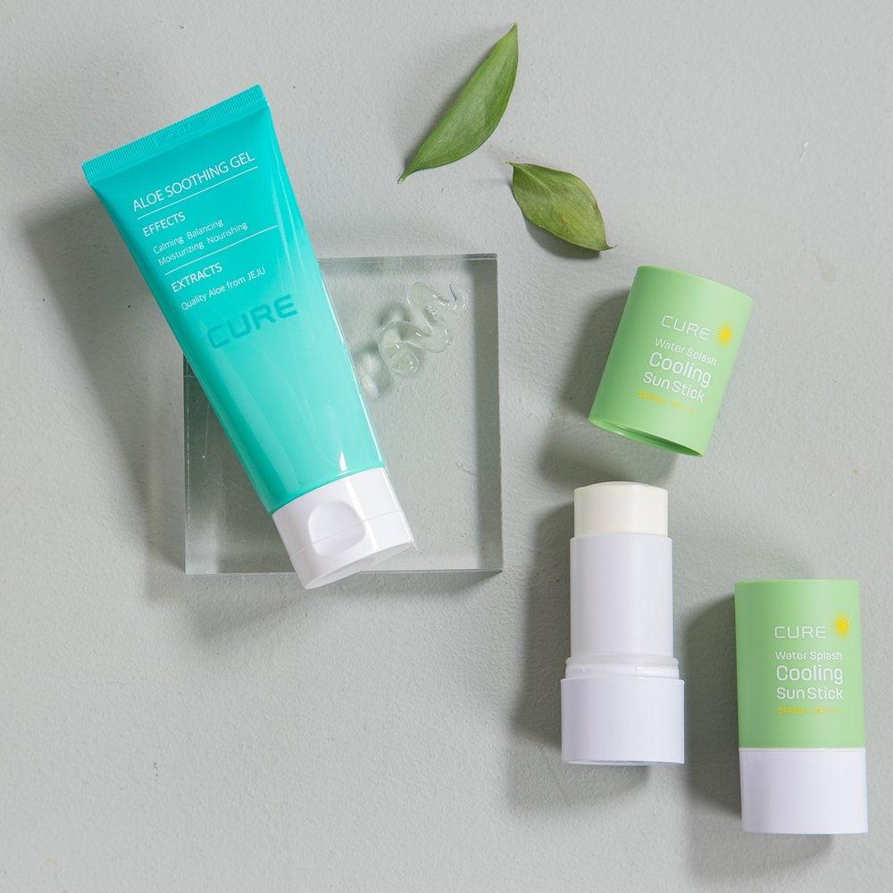 CURE Cooling Sun Stick Set Original Sun Stick 23g*2ea + Aloe Gel 100ml