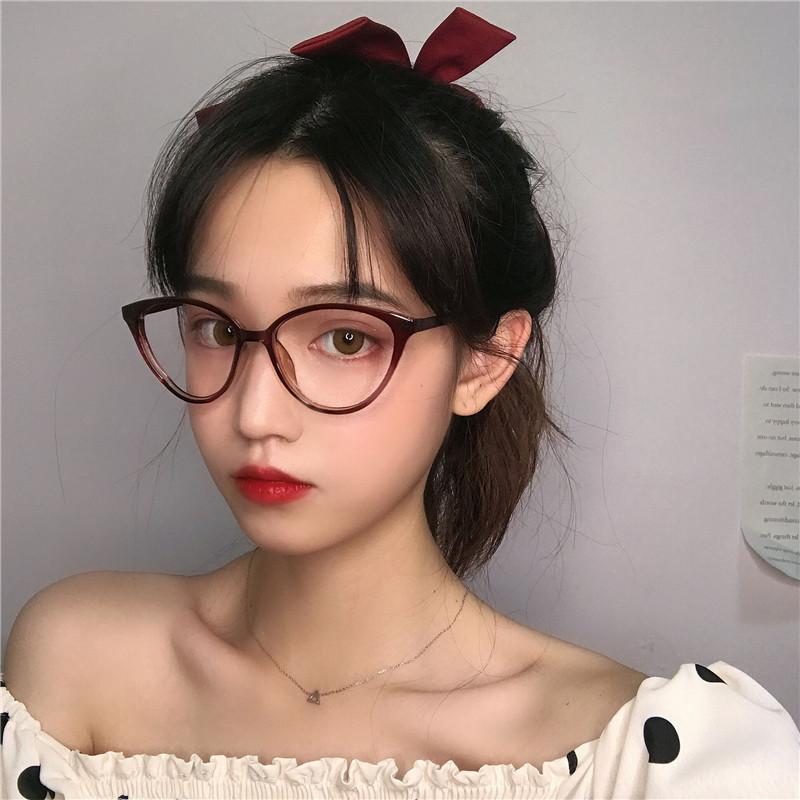 New unisex round cat eye glasses for men women pc frame glasses plain glasses Nearsighted Eyewear Glasses -1.0 -2.5 -2.0