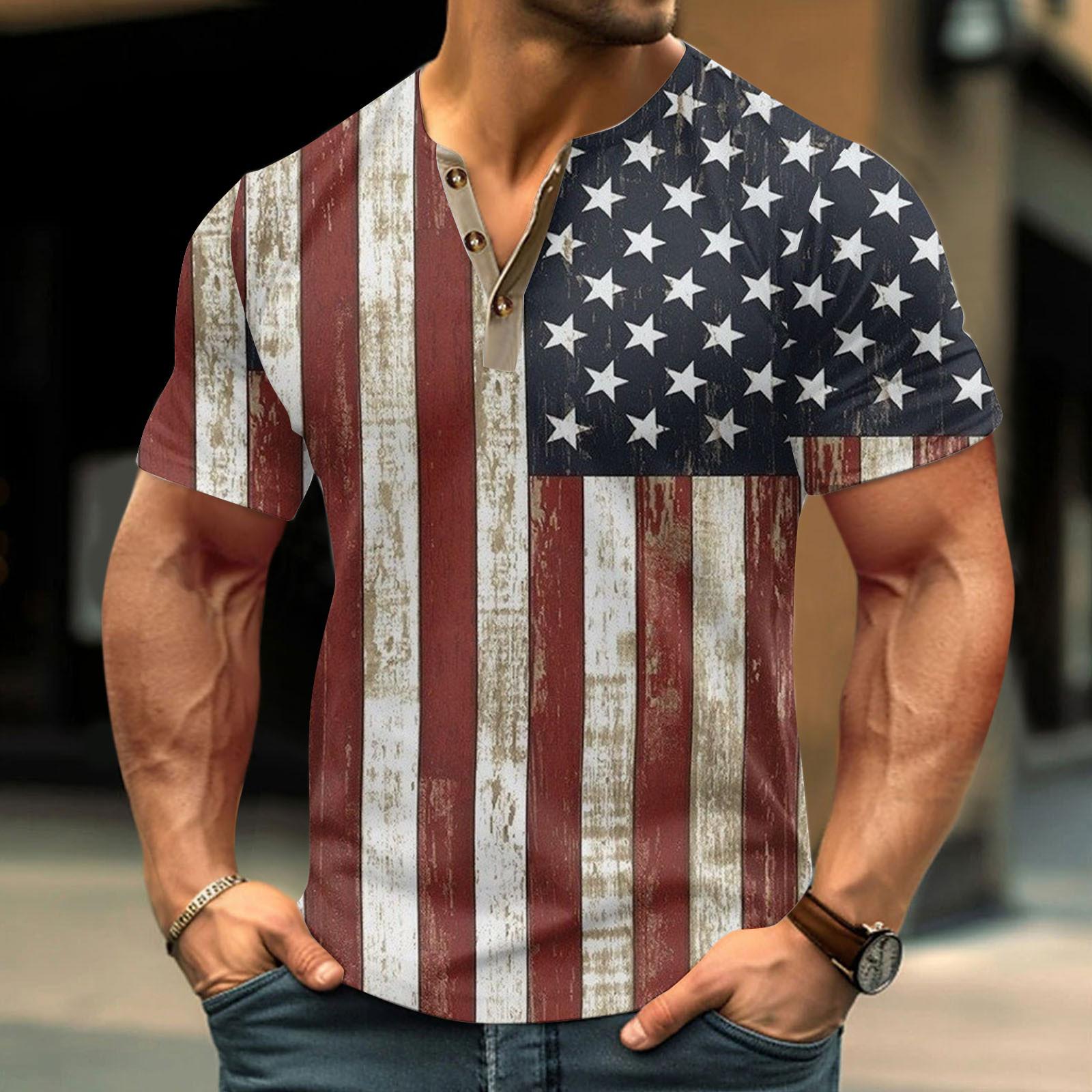 

Винтажная летняя мужская футболка, уличная одежда, 3 пуговицы, свободная одежда, футболка с коротким рукавом и принтом XXXL