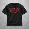 Herren Damen Vintage Gewaschene T-Shirts Hanabie Band Bedrucktes T-Shirt Merch High Street T-Shirts