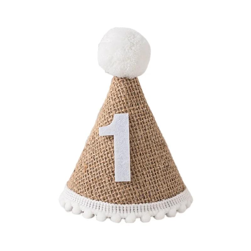 

Ins Crown Happy Birthday Hat for Kids Durable Felt Fabric Celebration Headband Decorations Baby Birthday Wedding Party Supplies