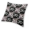 Uncanny Cat Canny Cat Pillowcase Polyester Linen Velvet Pattern Zip Decor Pillow Case Bed Cushion Cover