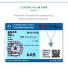 BAMOER 925 Sterling Silver Sparkling Heart Pendant Necklace for Women Simple Silver Necklace Engagement Fine Jewelry