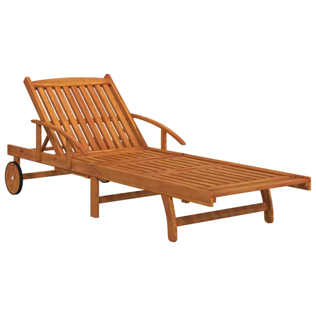 2 Piece Sun Lounger Set Solid Acacia Wood