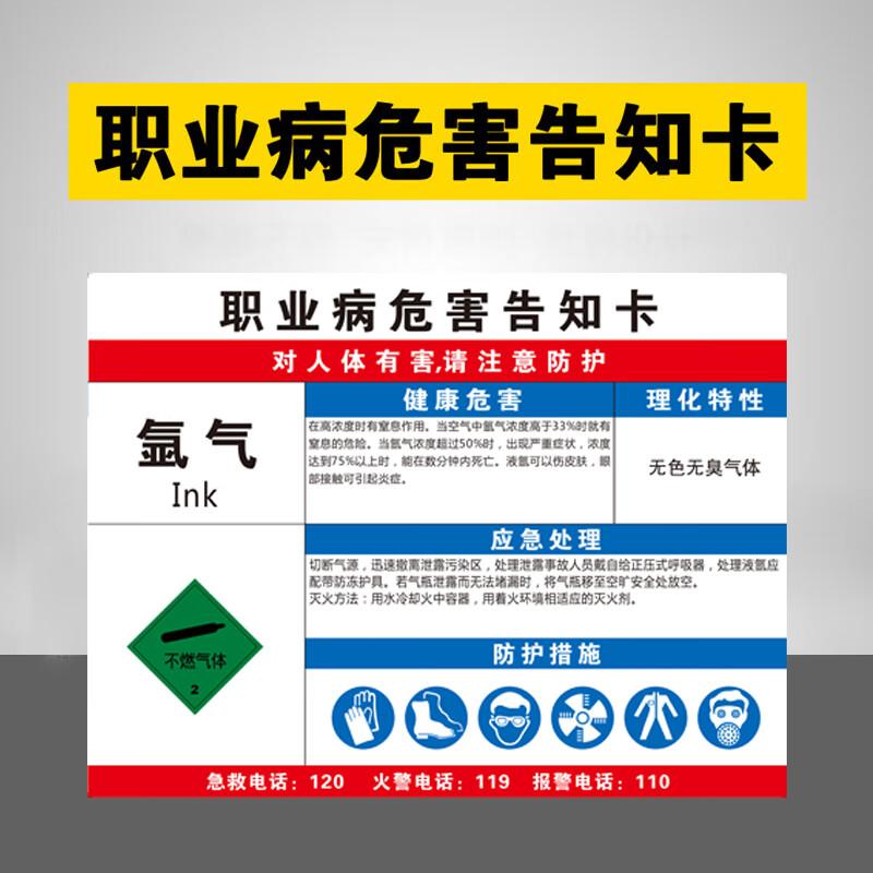 Qingbo (QB) Thickened PVC Occupational Hazard Notification Card 30x40cm (2-Pack)
