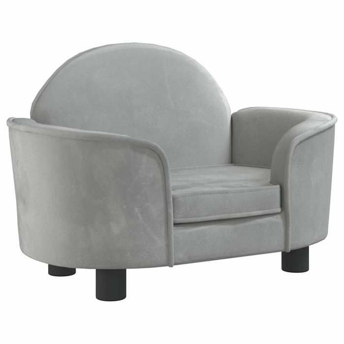 VidaXL Lit pour Chien, Canapé pour Animaux de Compagnie avec Cadre en Bois, Panier pour Chiots Maison Intérieur, Gris Clair 171839