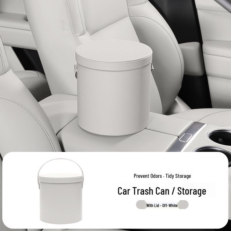 Multifunctional Handheld Car Trash Can with Lid