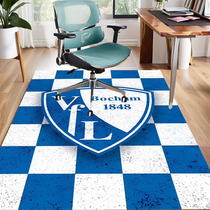 1pc Football Team Design Area Rug - Non-Slip, Soft & Cozy Floor Mat for Living Room, Bedroom, Office - Indoor/Outdoor Decorative Carpet