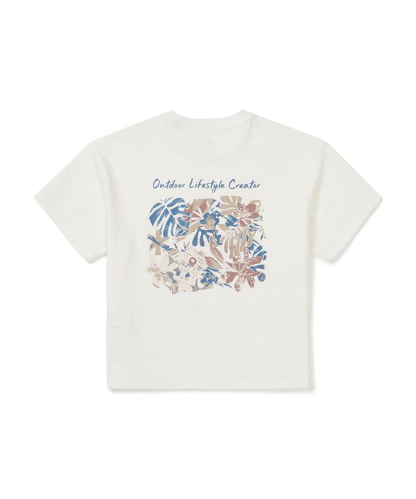 SNOWPEAK APPAREL Sorona Women'S Tropical Short Sleeve T-Shirt (S25Mwfts71) Off White
