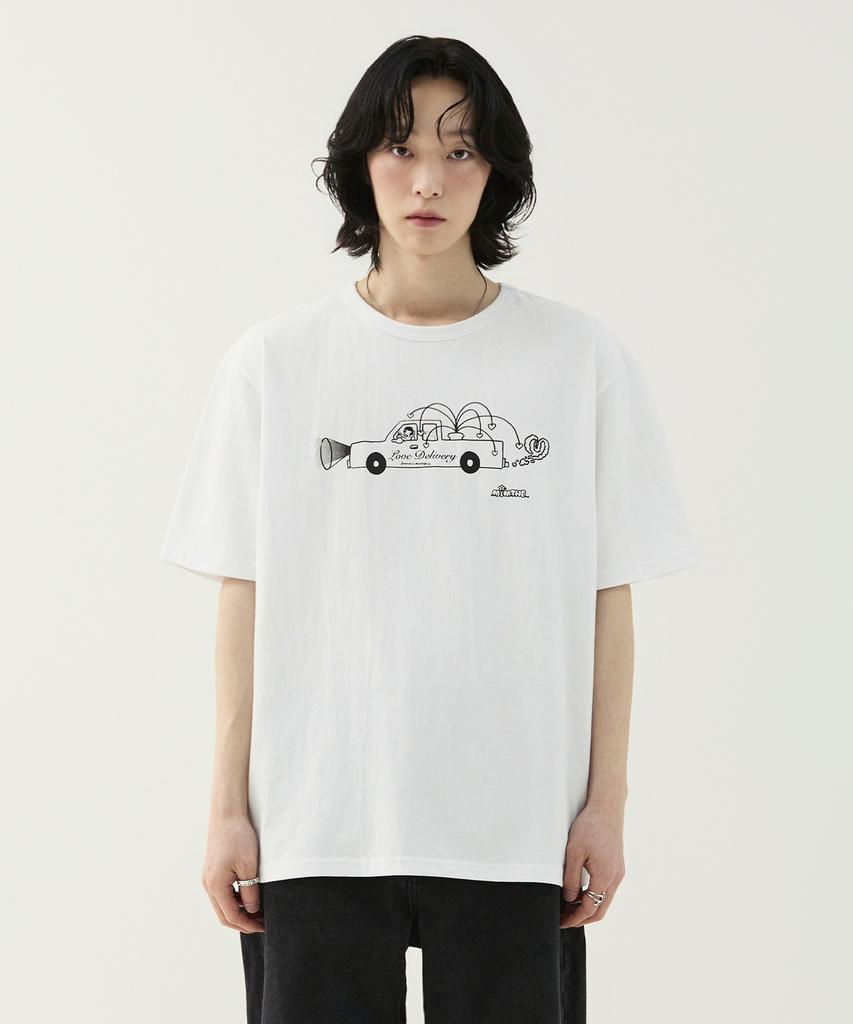Mimdeowodeulobeu Burureu X Mimthe Love Delivery T-Shirt_White