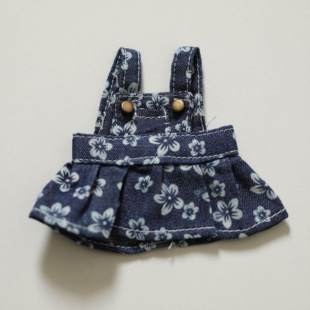 Denim Dress Doll Clothes Accessories Dolls Outfit Mini Bear Clothes Dress   Stuffed Dolls