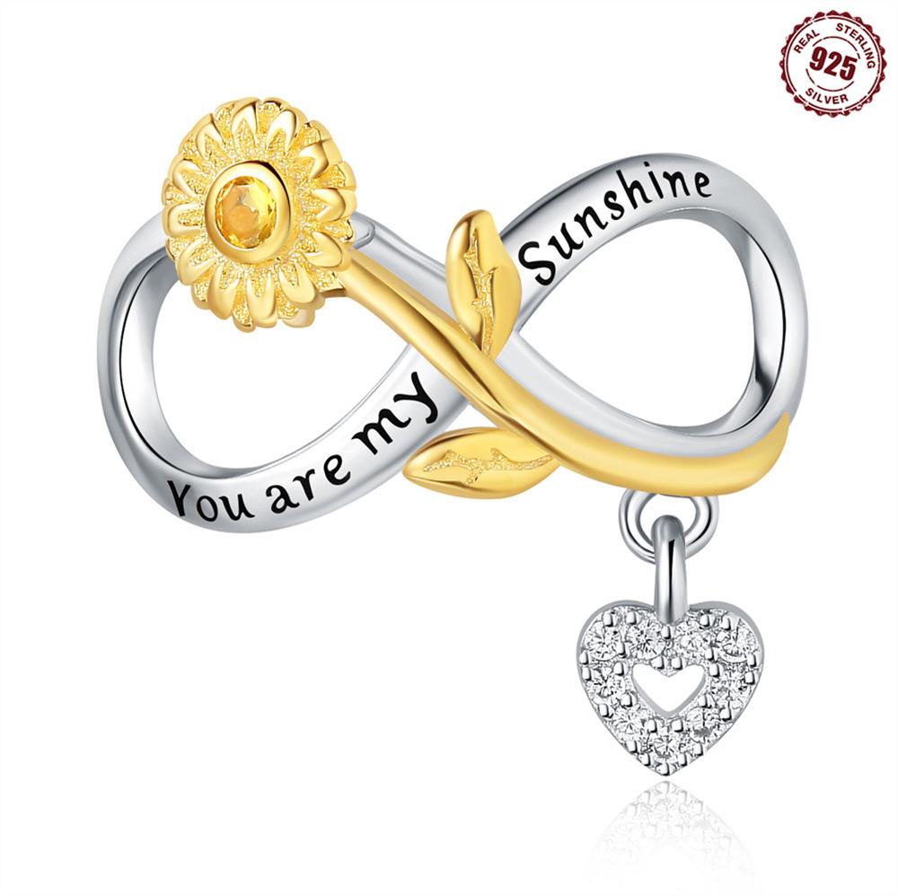 S925 Sterlingsilber Anhänger Zubehör Perlen Biene Schmetterling Original Europäischer und Amerikanischer Stil DIY Armband