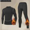 Men's Winter Thermal Velvet Underwear Suit - Thick, Cold-Proof, for Running and Sports.