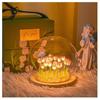 Artificial Tulip Flower Night Light Ornaments Handmade DIY Bedsides LED Night Lamp Bedroom Desk Decor Birthday Gifts Table Lamp